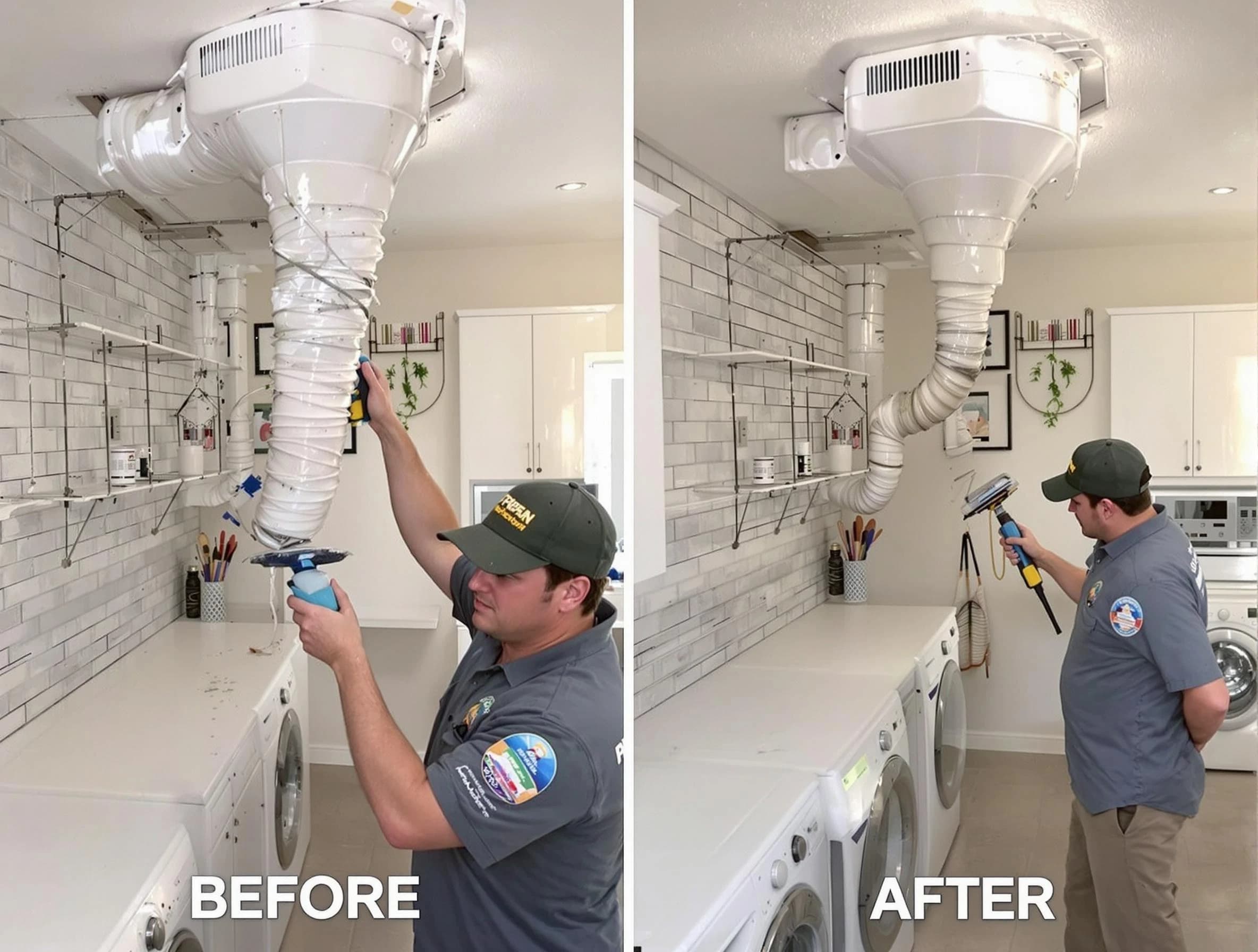 Professional dryer exhaust vent cleaning by Harrisville Dryer Vent Cleaning in Harrisville