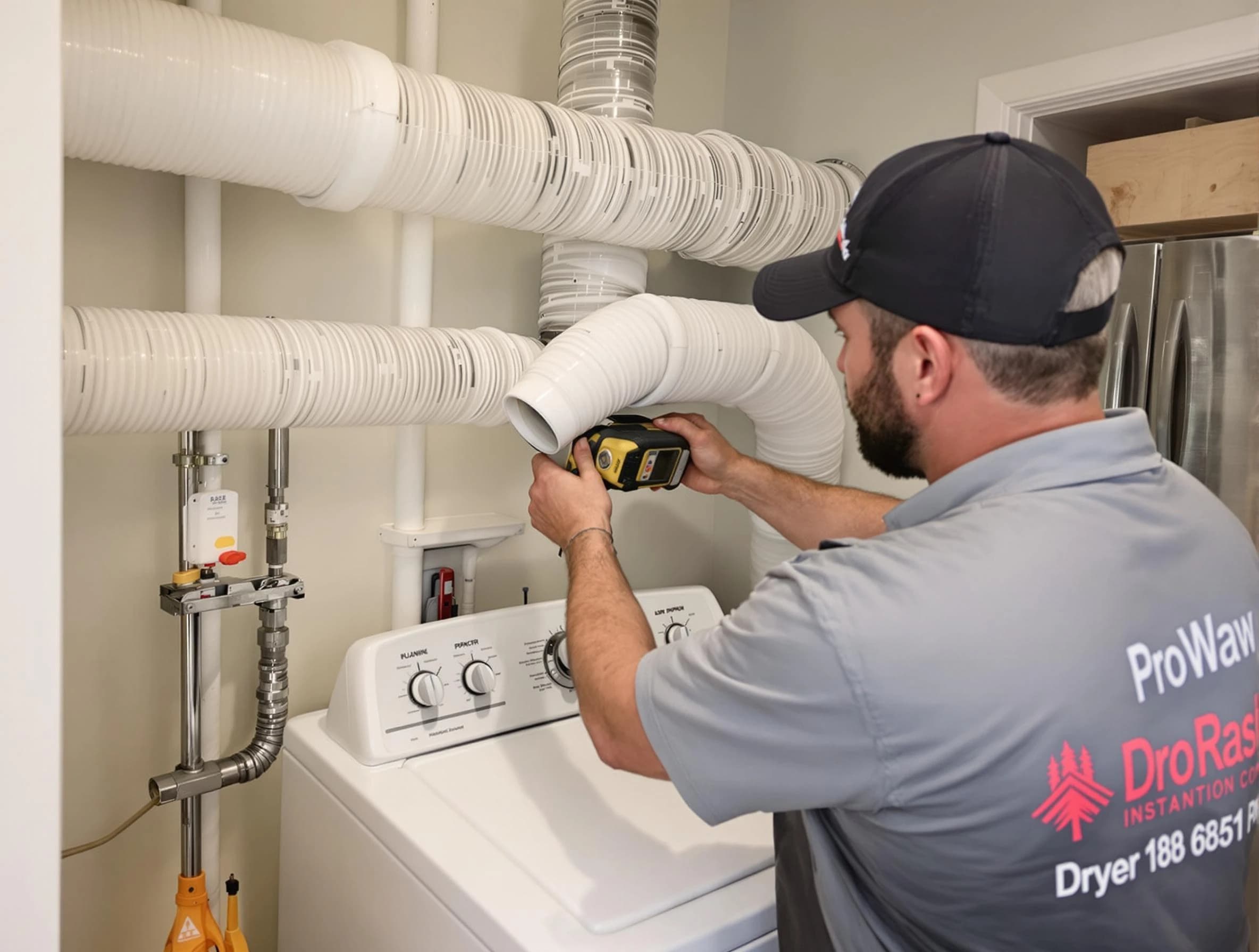 Professional dryer vent hose installation by Harrisville Dryer Vent Cleaning in Harrisville