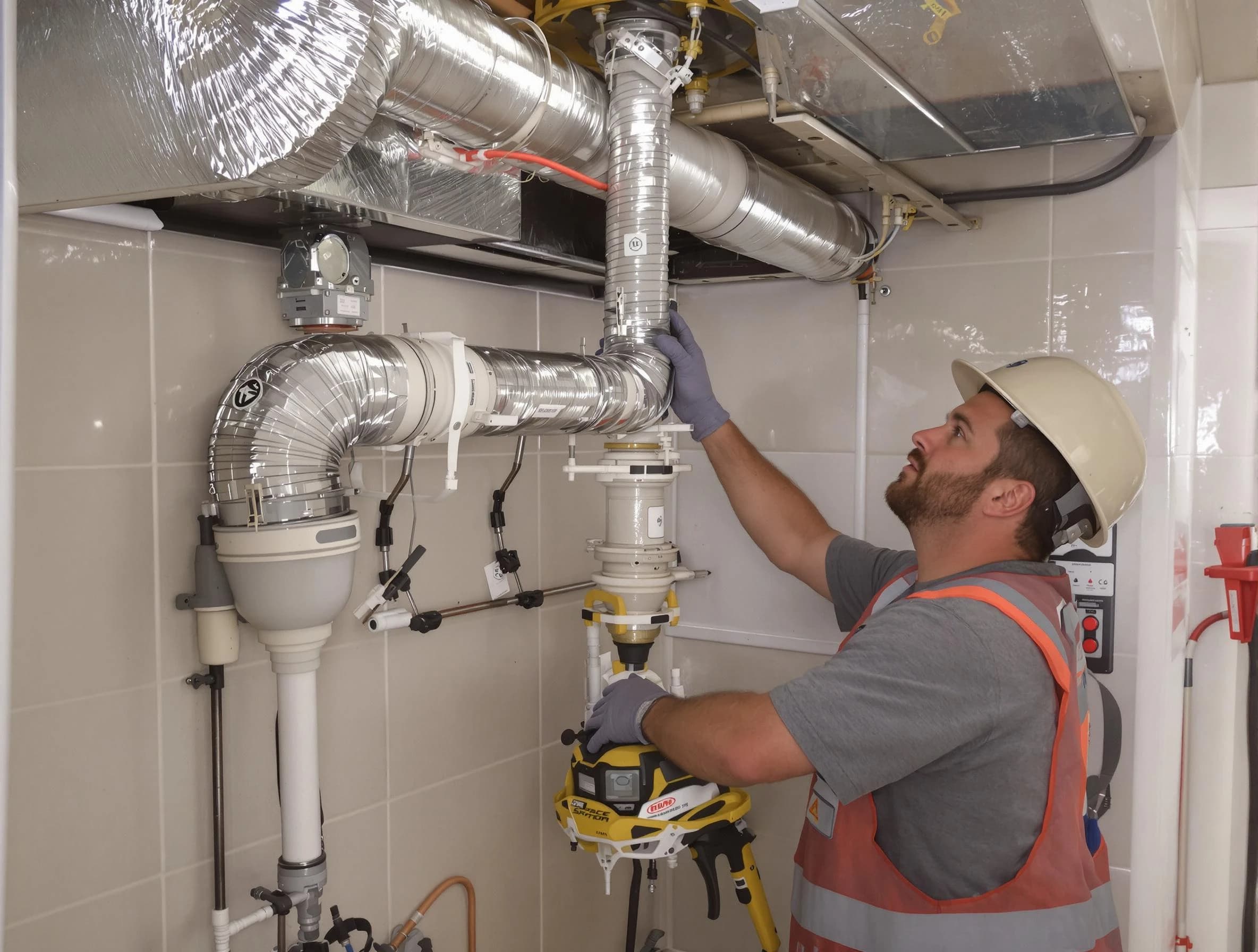 Harrisville Dryer Vent Cleaning expert performing professional dryer vent repair and installation in Harrisville