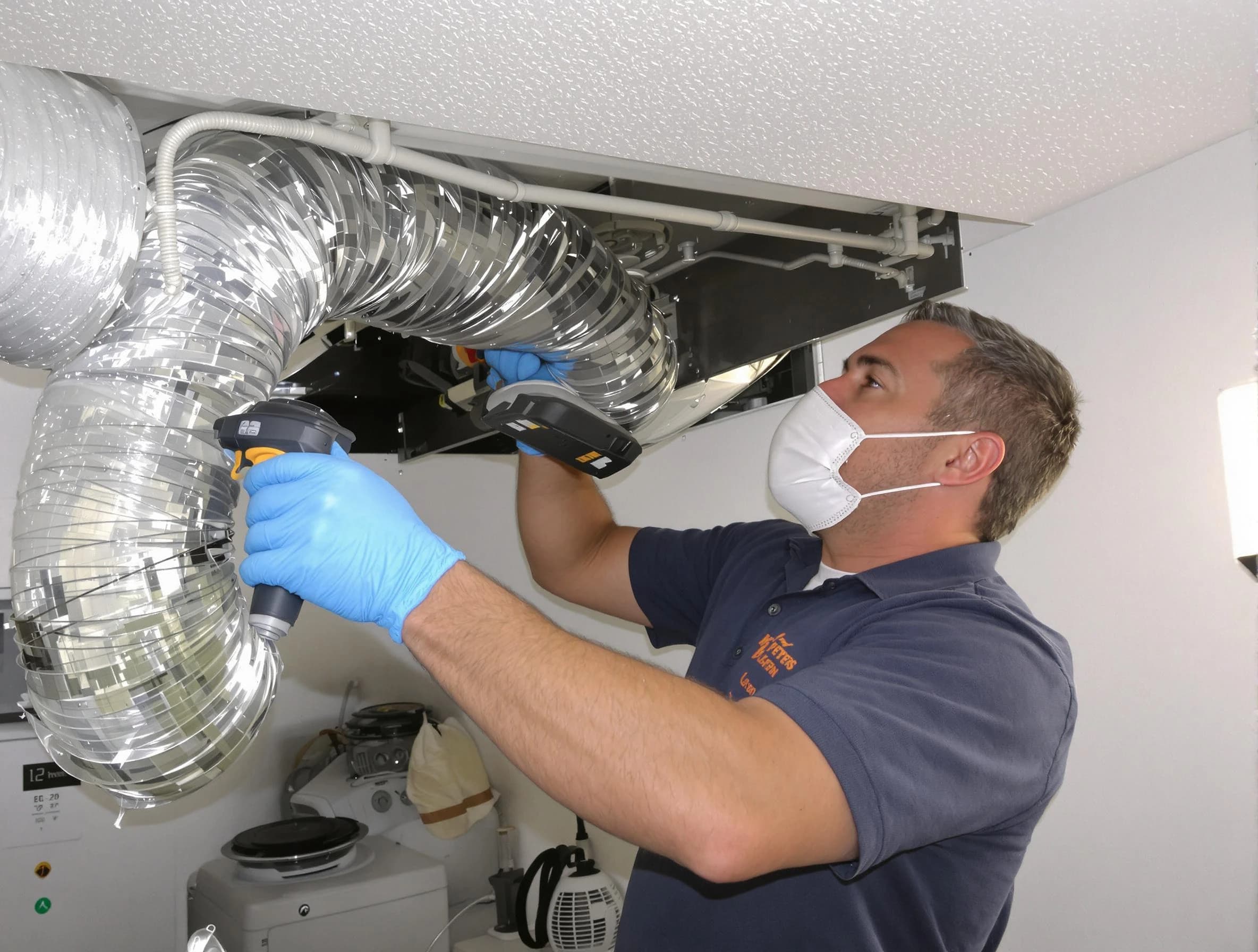 Harrisville Dryer Vent Cleaning professional performing thorough residential dryer vent cleaning in Harrisville