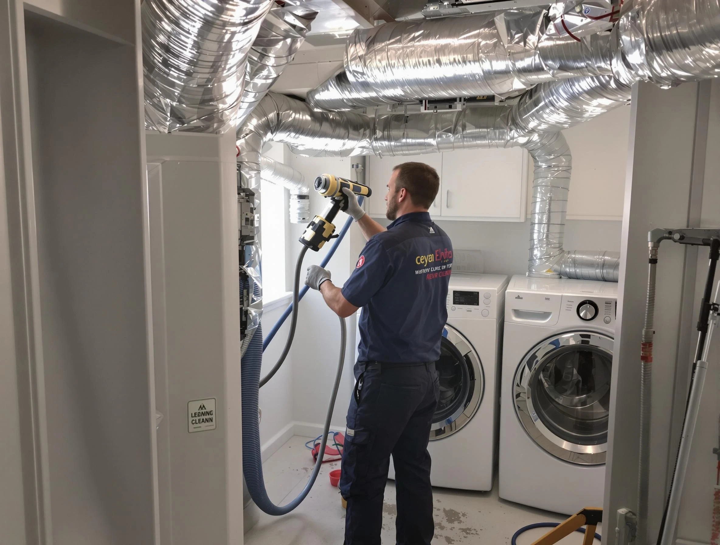 Harrisville Dryer Vent Cleaning specialist using advanced equipment for thorough duct cleaning in Harrisville